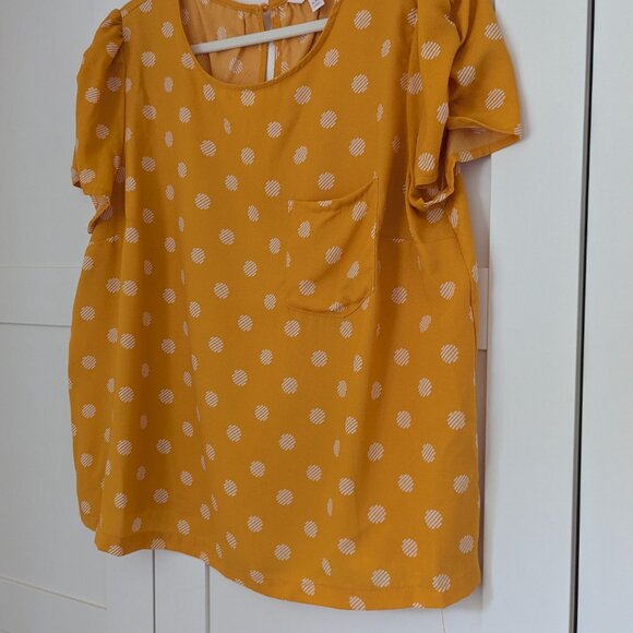 Lauren Conrad Polka Dot Blouse, Size XXL - Picture 3 of 4